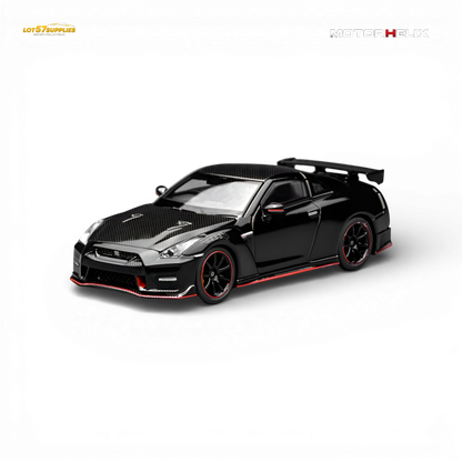 MOTORHELIX Nissan GT-R NISMO R35 2022 - Meteor Black 1:64
