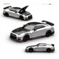 Motorhelix Nissan GT-R NISMO (R35) Special Edition 2022 - Ultimate Metal Silver 1:64