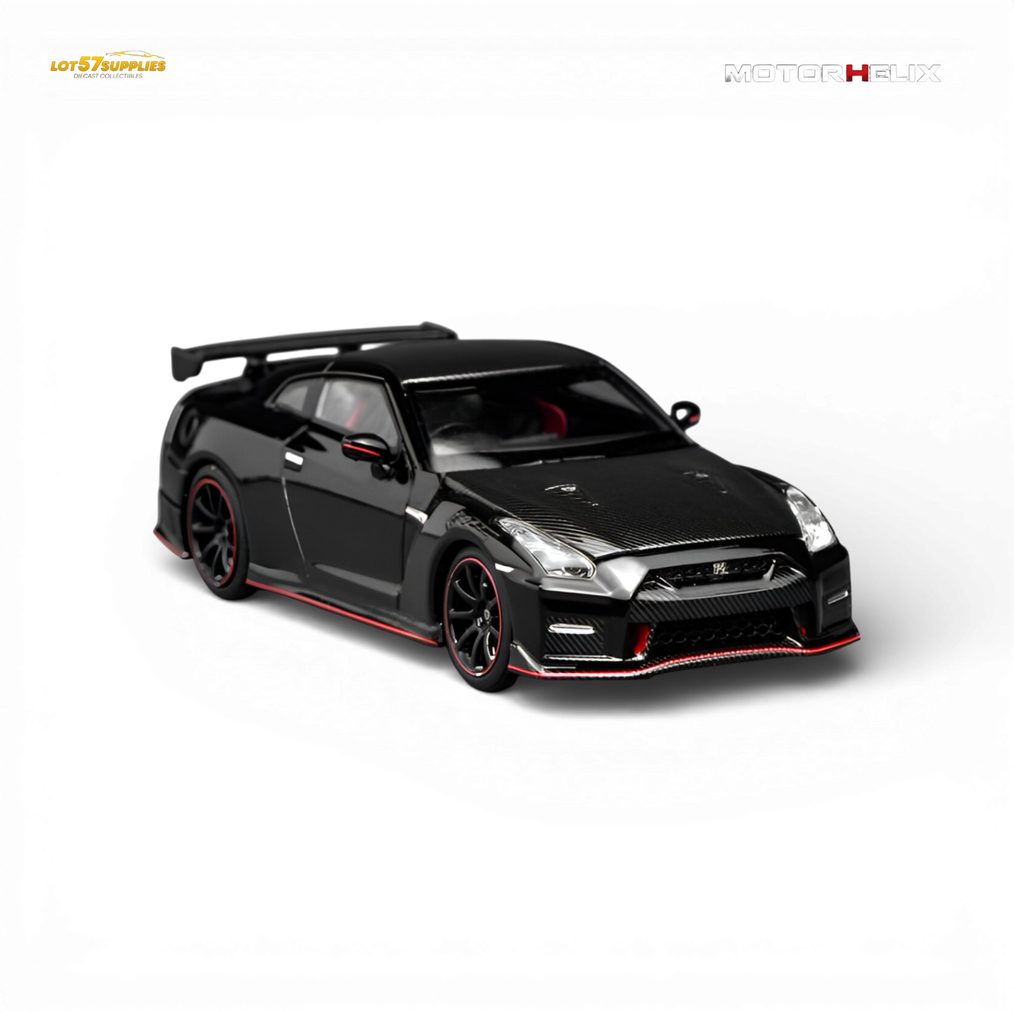 MOTORHELIX Nissan GT-R NISMO R35 2022 - Meteor Black 1:64