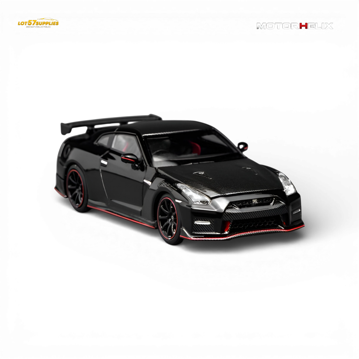 MOTORHELIX Nissan GT-R NISMO R35 2022 - Meteor Black 1:64