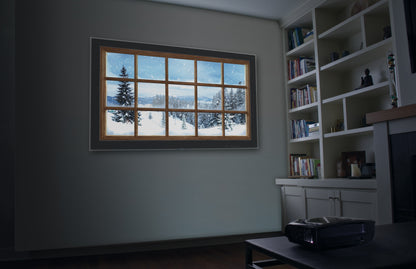 AtmosFX Winter Wonderland DVD + 48" x 72" White Holographic Screen for Christmas Projection