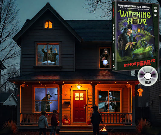 AtmosFX Witching Hour Digital Decorations DVD for Halloween Holiday Projection Decorating