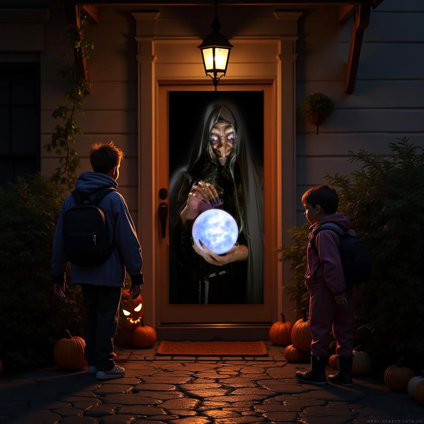 AtmosFX Halloween Digital Decoration USB - Witching Hour + 48" x 72" Projection Screen