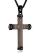 Ebony Wood Cross Pendant (Black)