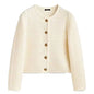 Women's Knitted Cardigan - Retro Long Sleeve Button Casual Top