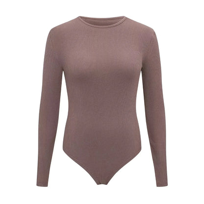 Women Long Sleeve O neck Tight Skinny Bodysuit