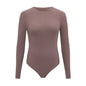 Women Long Sleeve O neck Tight Skinny Bodysuit