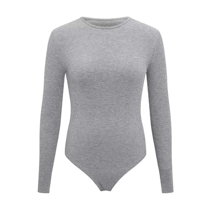 Women Long Sleeve O neck Tight Skinny Bodysuit