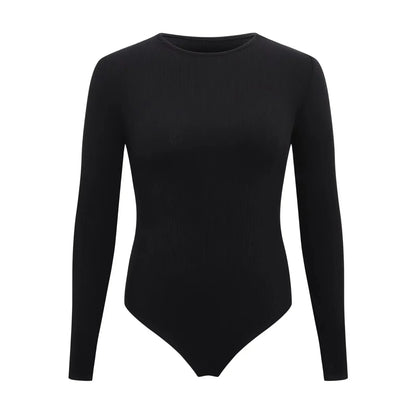 Women Long Sleeve O neck Tight Skinny Bodysuit