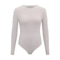 Women Long Sleeve O neck Tight Skinny Bodysuit