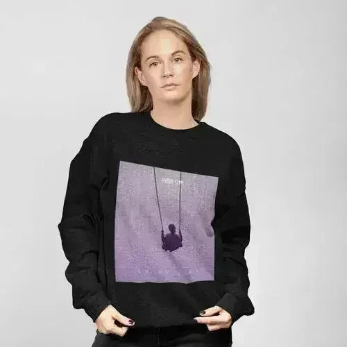 Purple Logo Sweatshirt - Soft Loose Fit Women's Top | Femstylo