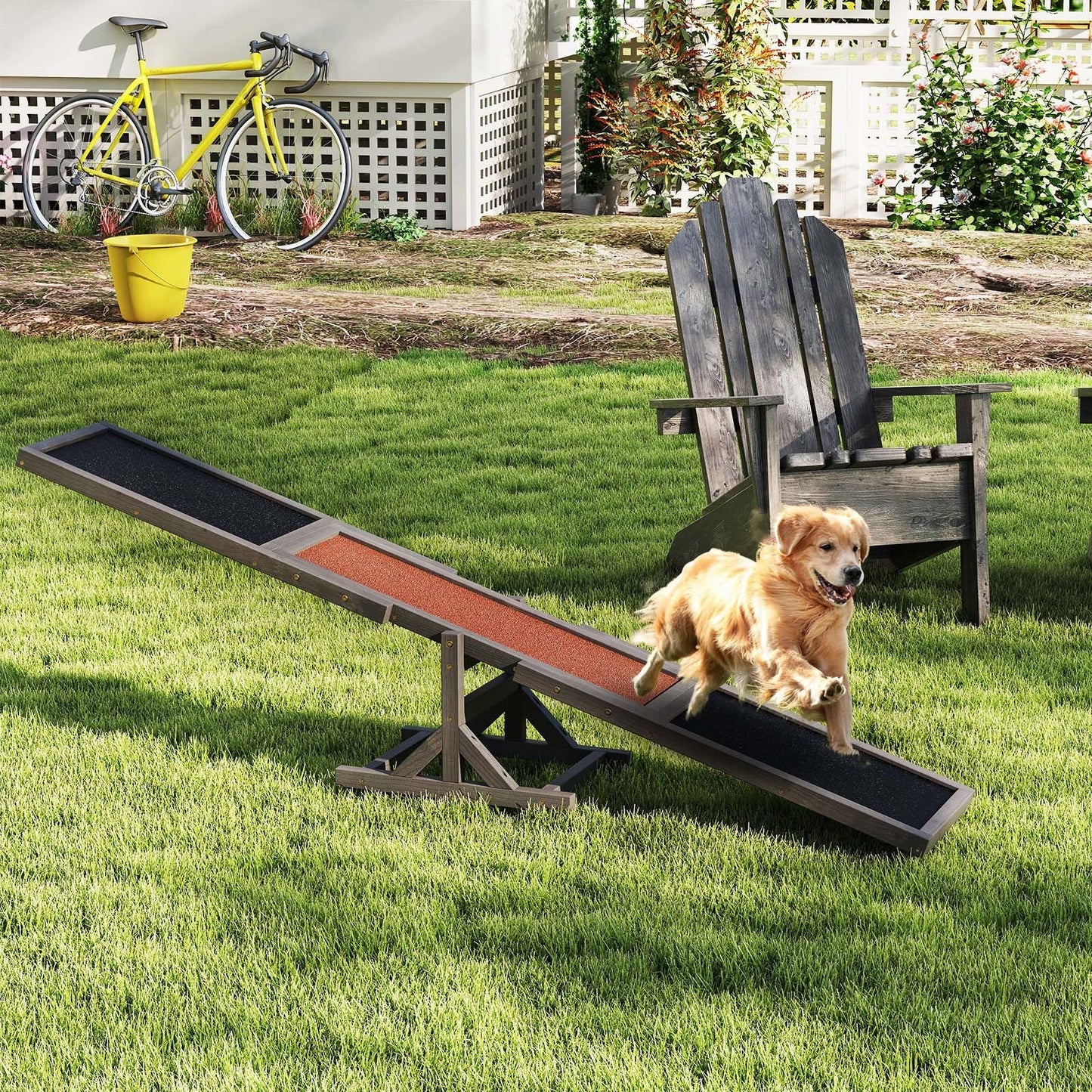 Wooden Dog Agility Seesaw Dog Outdoor Run Game Toy for Obstacle Courses