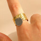 Stainless Steel Round Pendant Open Ring