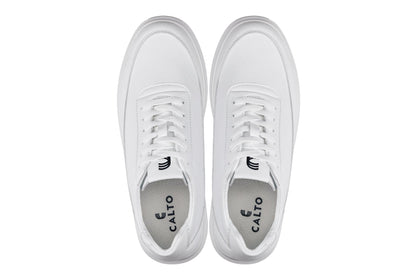 CALTO - X1647 - 2.8 Inches Taller (White) - Lightweight Sneakers