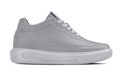 CALTO - X1648 - 2.8 Inches Taller (Pewter Grey) - Lightweight Sneakers