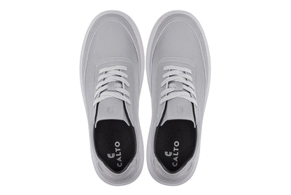 CALTO - X1648 - 2.8 Inches Taller (Pewter Grey) - Lightweight Sneakers