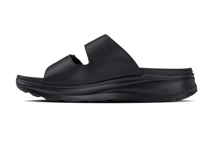 CALTO - X1660 - 2 Inches Taller (Black Buckle) - Dual Adjustable Buckle Sandal