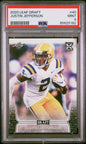Graded 2020 Leaf Draft Justin Jefferson #40 Rookie RC Football Card PSA 9 Mint