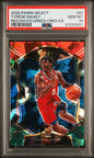 Graded 2020 Panini Select Tyrese Maxey #81 Red/White/Green Cracked Ice Rookie RC Basketball Card PSA 10 Gem Mint