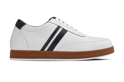CALTO White Leather Sneakers - 2.8 inches - Y2821