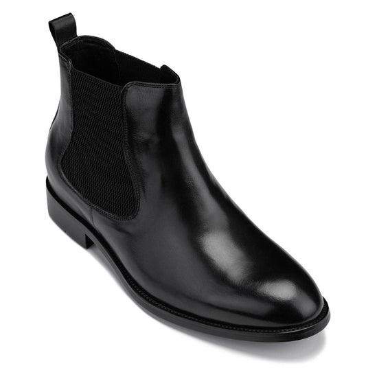 CALTO - Y72230 - 2.8 Inches Taller (Black) - Chelsea Boots