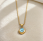 Evil Eye Stainless Steel Necklace & Earrings