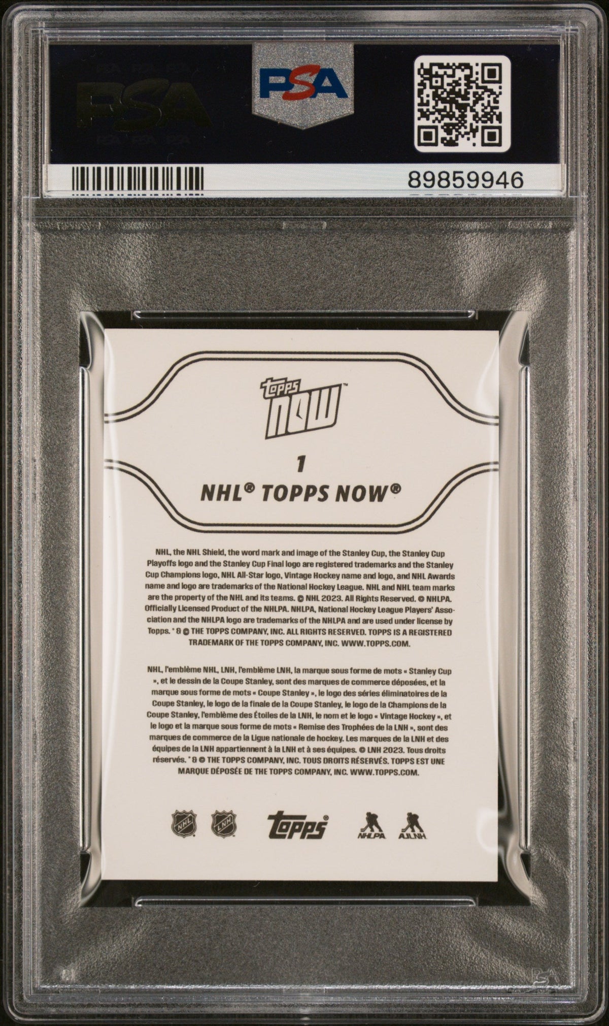 Graded 2023 Topps Now NHL Connor Bedard #1 Stickers Rookie RC Hockey Card PSA 7 Near Mint