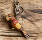 Handmade Parrot Leather Bag Charm