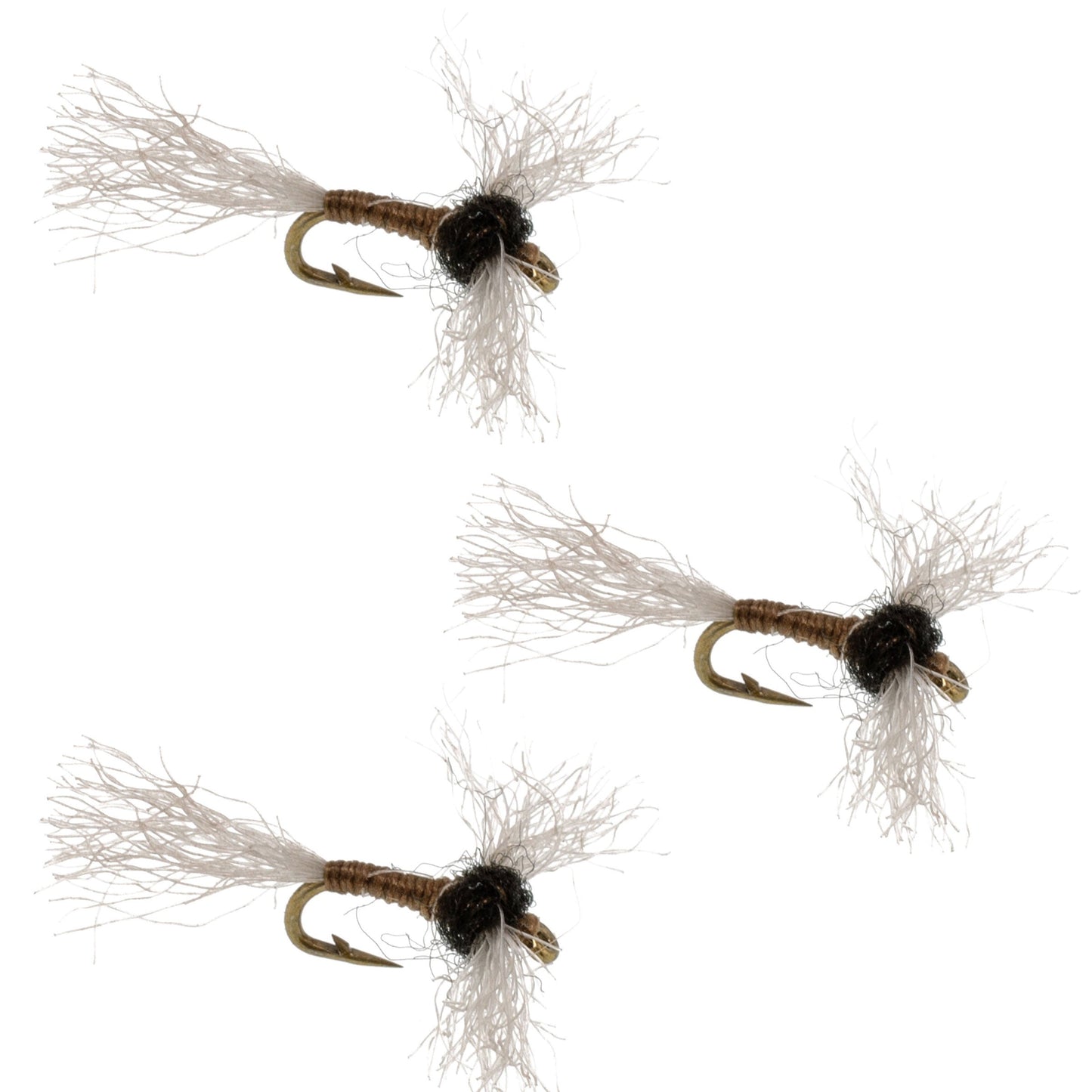 3 Pack Improved Zelon Midge Flies Hook Size 20