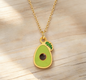Stainless Steel Enamel Fruit Pendant Necklace