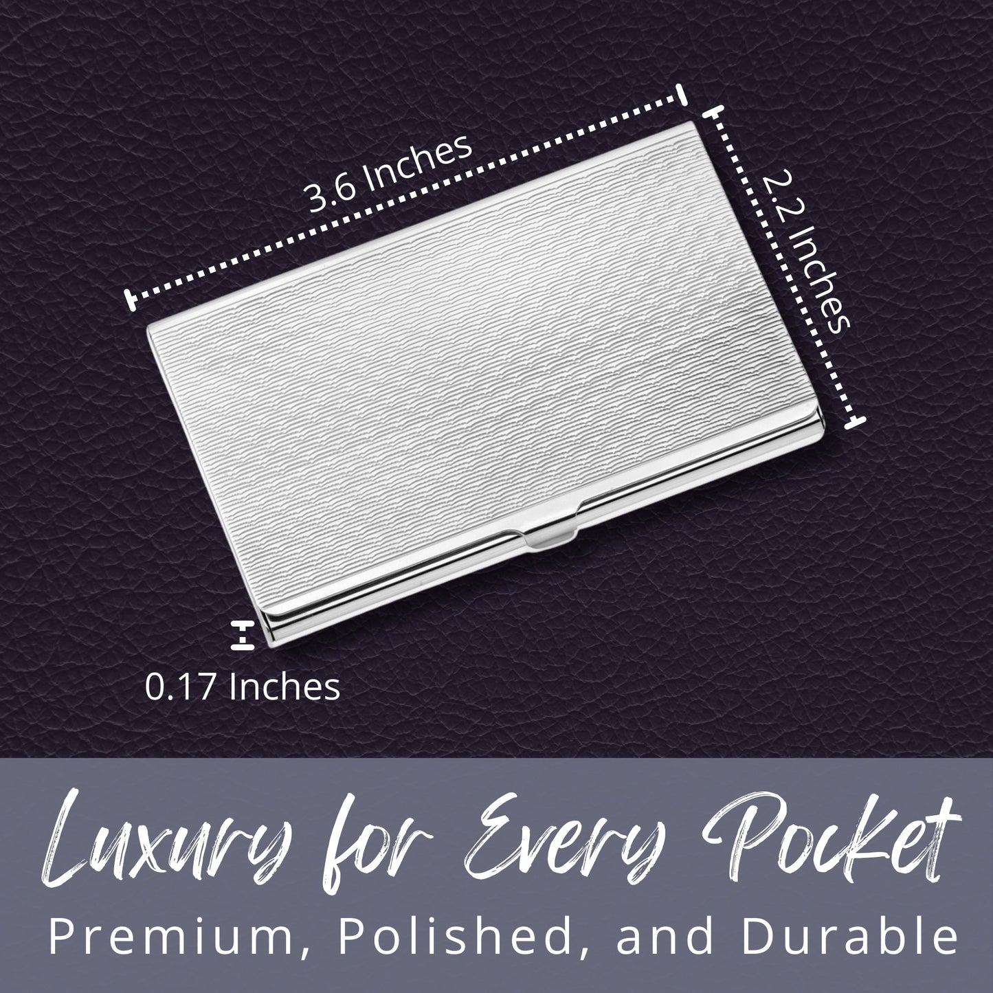 Z.SAMUEL Luxury Sterling Silver 925 Business Card Holder Italy for Men and Women