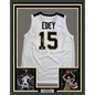 Framed Autographed/Signed Zach Edey 35x39 Purdue White College Basketball Jersey JSA COA