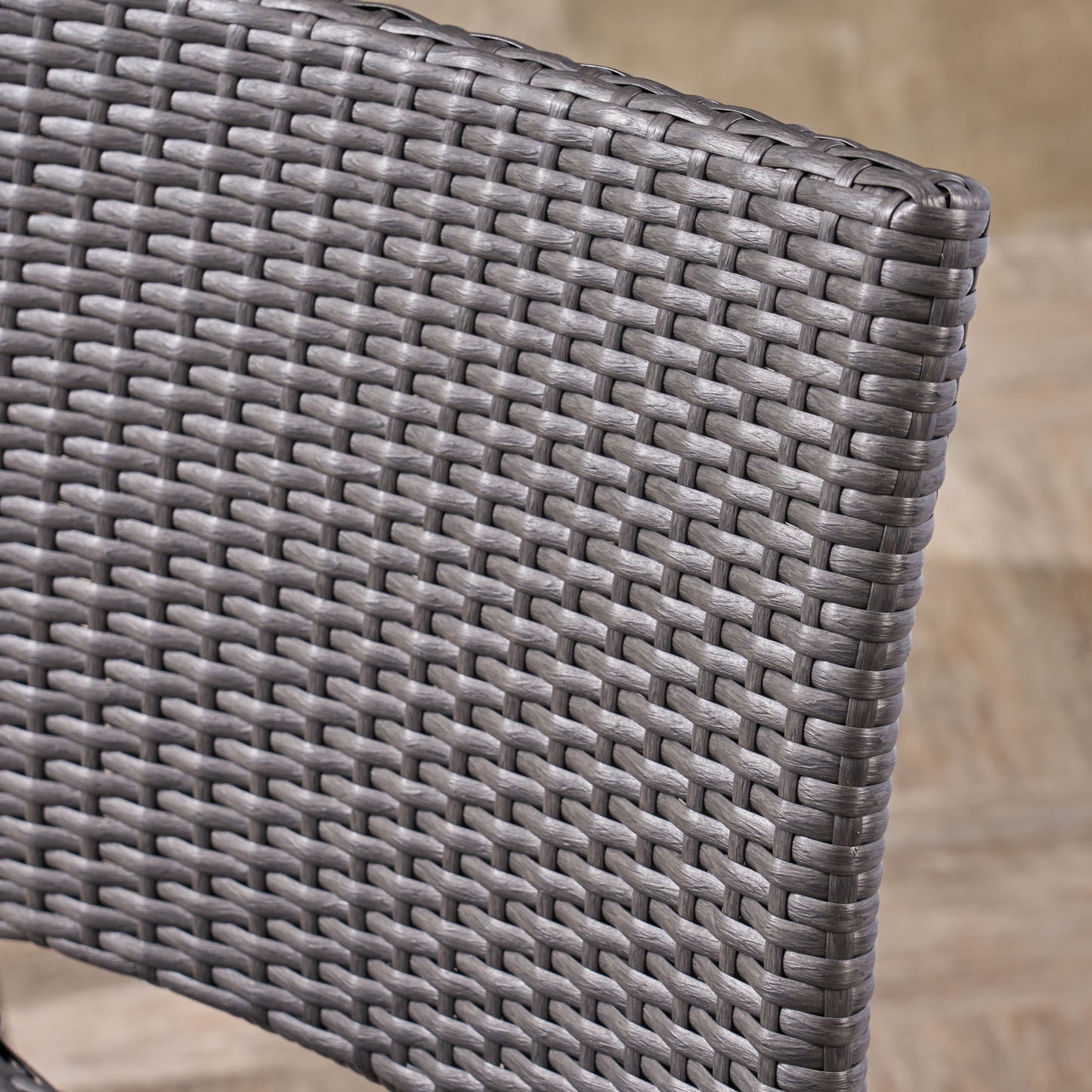 29" Outdoors PE Rattan Armless Barstools, Set of 2