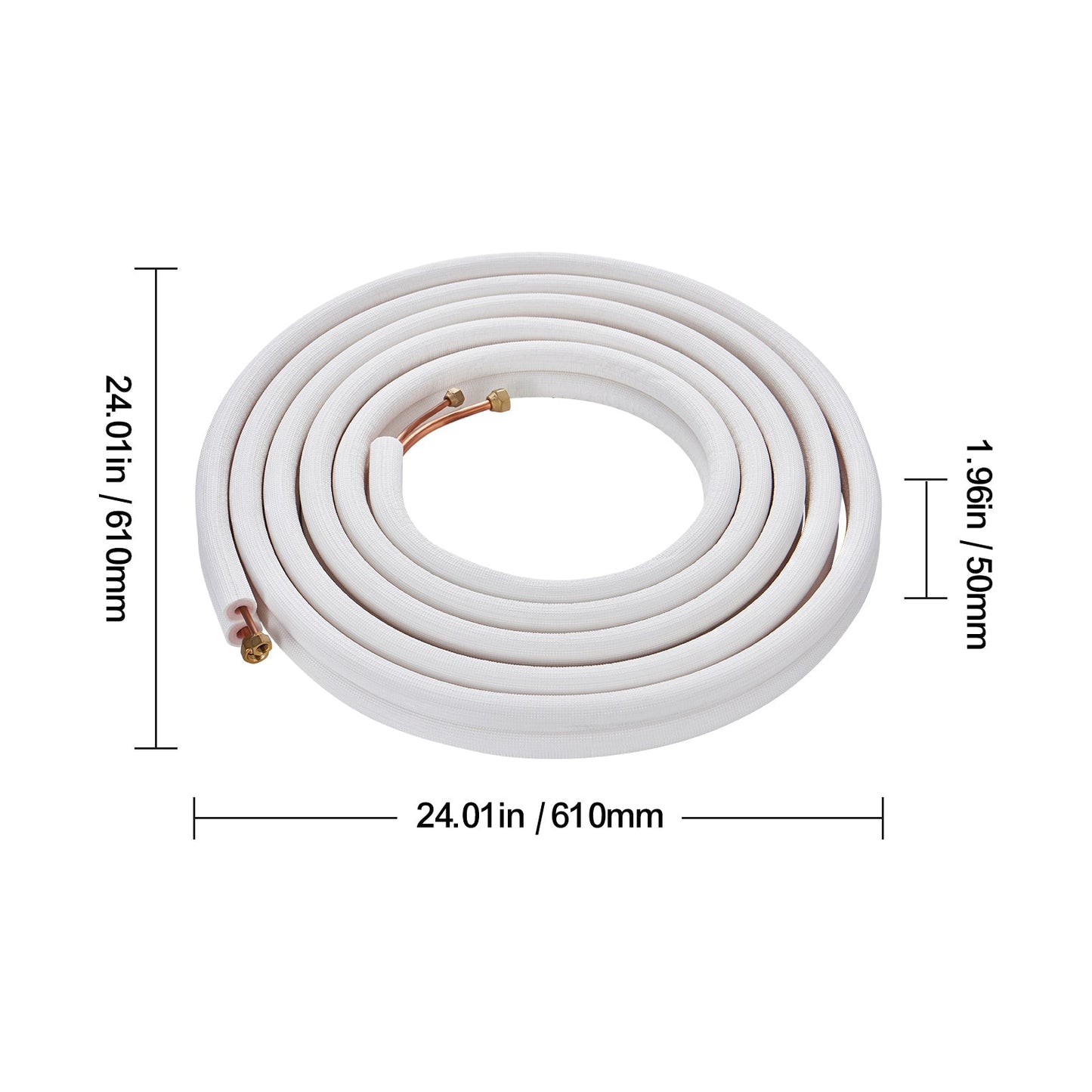 25FT Mini Split Line Set, 1/4" & 3/8" O.D