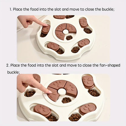 Interactive Slow Food Bowl For Pets For Dogs And Cats Training And Slow Feeding Assistant Non-electric Plastic Intelligence Game Stimulates Intelligence And Good Habits Multi-stage Challenge, Foo