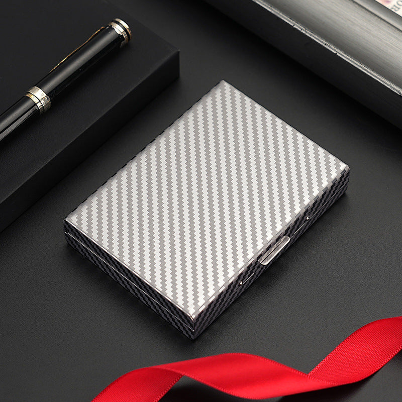 6-Slot Multi-Function Stainless Steel Large-Capacity Metal Card Holder