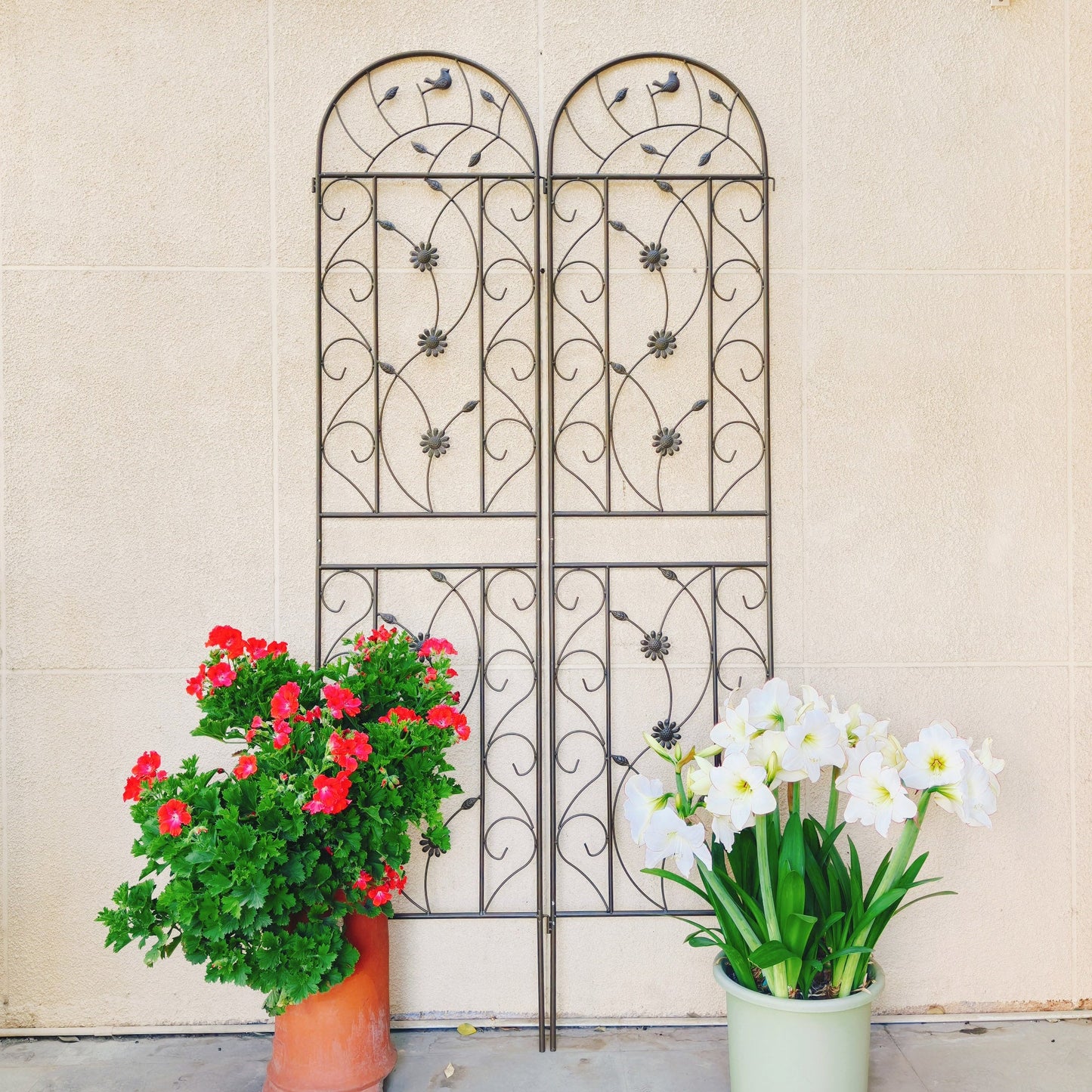 4 Pack Metal Garden Trellis 86.7" x 19.7" Rustproof for Climbing Plants