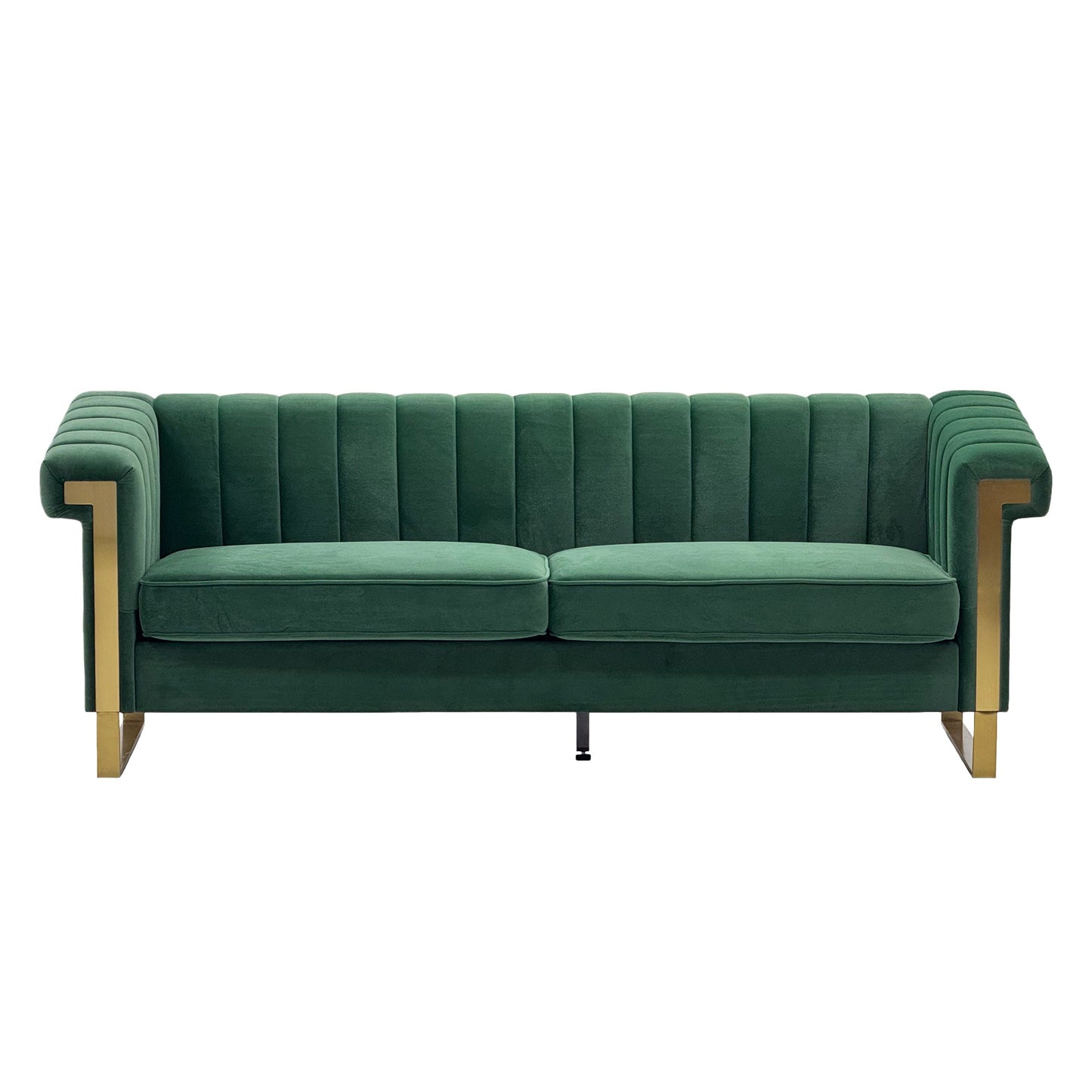 FX-P81B-RG 834-14 Velvet Sofa with Gold Accents