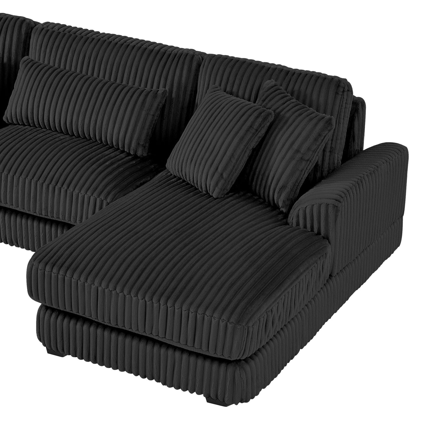 Oversized Sectional Sofa U - Shaped Sofa Couch Modern Sofa Upholstered In Soft With A Chaise Lounge For Living Room