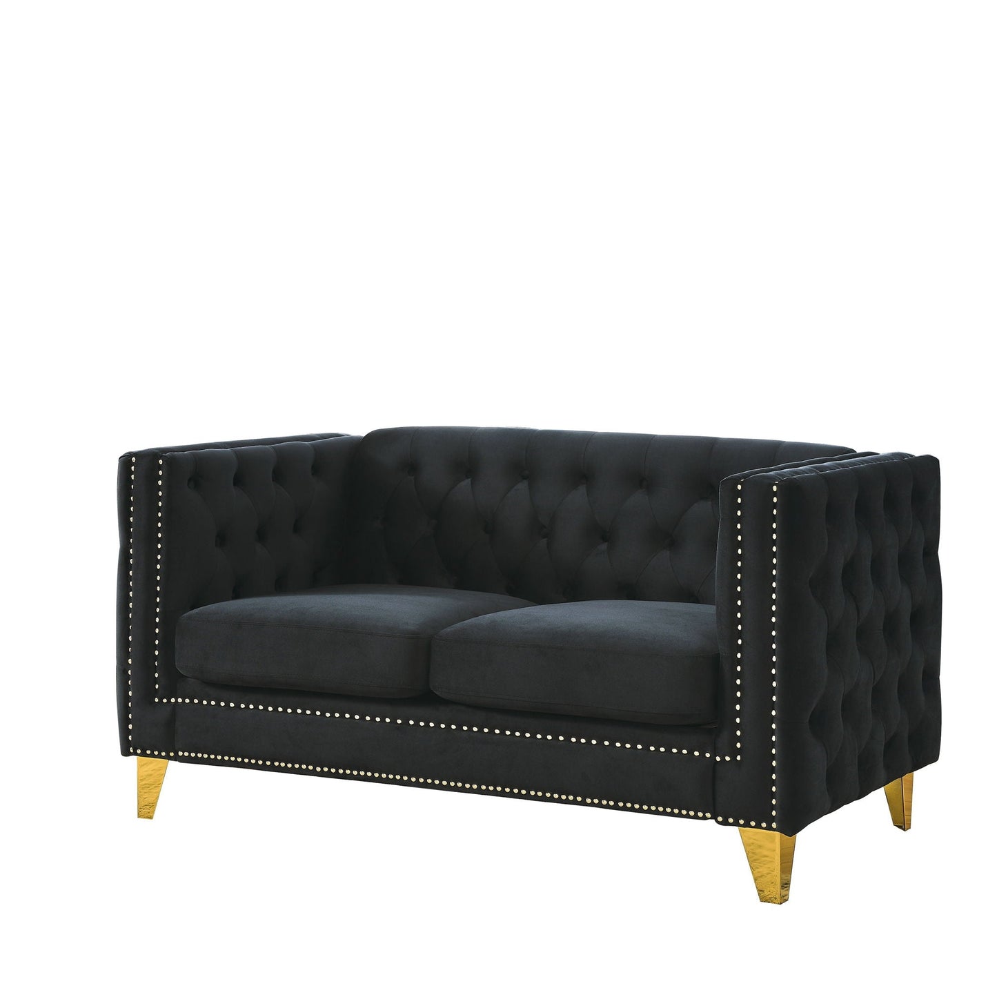 Upholstered Couch Sofa With Button Tufting For Living Room