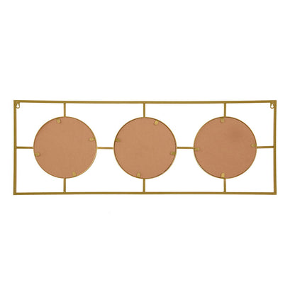 3 Mirror Piece Wall Mirror InRectangular Frame, Home Wall Decor For Bedroom Living Room