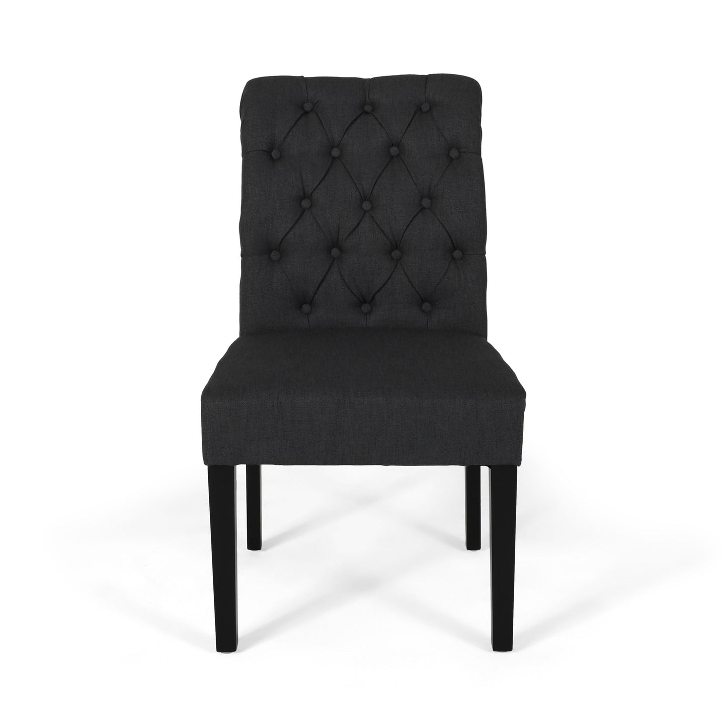 Broxton Tuft Dining Rolltop Chairs With Button Tufted Backrest (Set of 2)