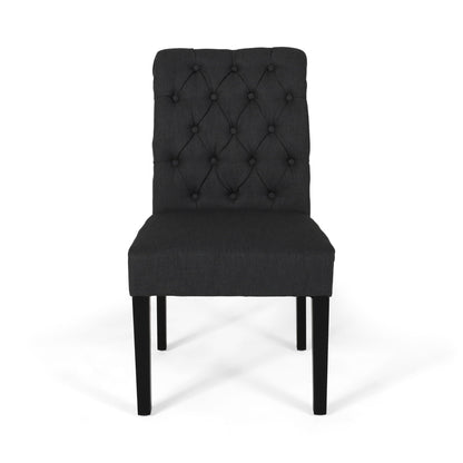 Broxton Tuft Dining Rolltop Chairs With Button Tufted Backrest (Set of 2)