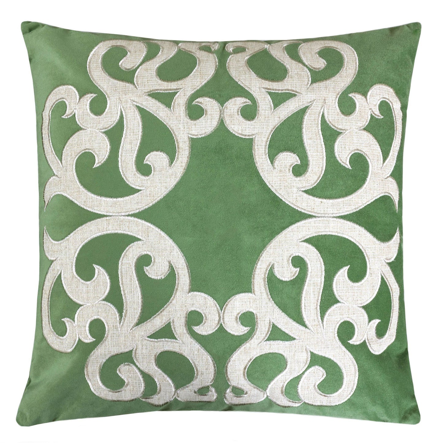 Dora Vintage Vine Pillow Covers With Hidden Zipper (Set of 2) - Green