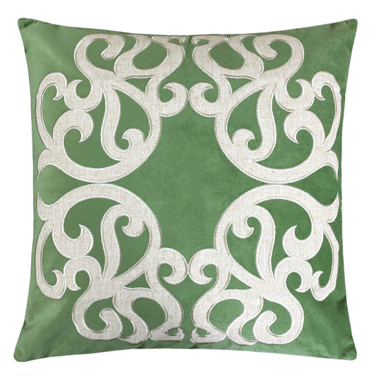 Dora Vintage Vine Pillow Covers With Hidden Zipper (Set of 2) - Green