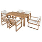 TREXM Patio Table and Chairs Set, 7-Piece Outdoor Dining Set for 6