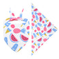 Cross-border New Cartoon Cute Pet Triangle Fresh Fruit Polyester Printed Cat And Dog Saliva Towel Scarf Wholesale