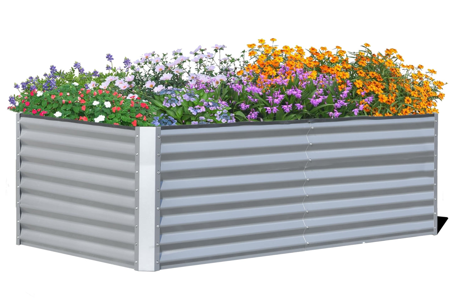 6x3x2ft Galvanized Raised Garden Bed