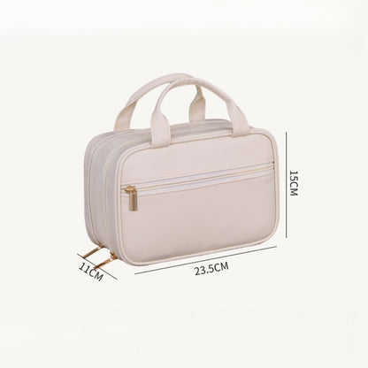 Double layer portable cosmetic bag, large capacity portable cosmetic storage bag, makeup bag organizer,Makeup bag with compartments,