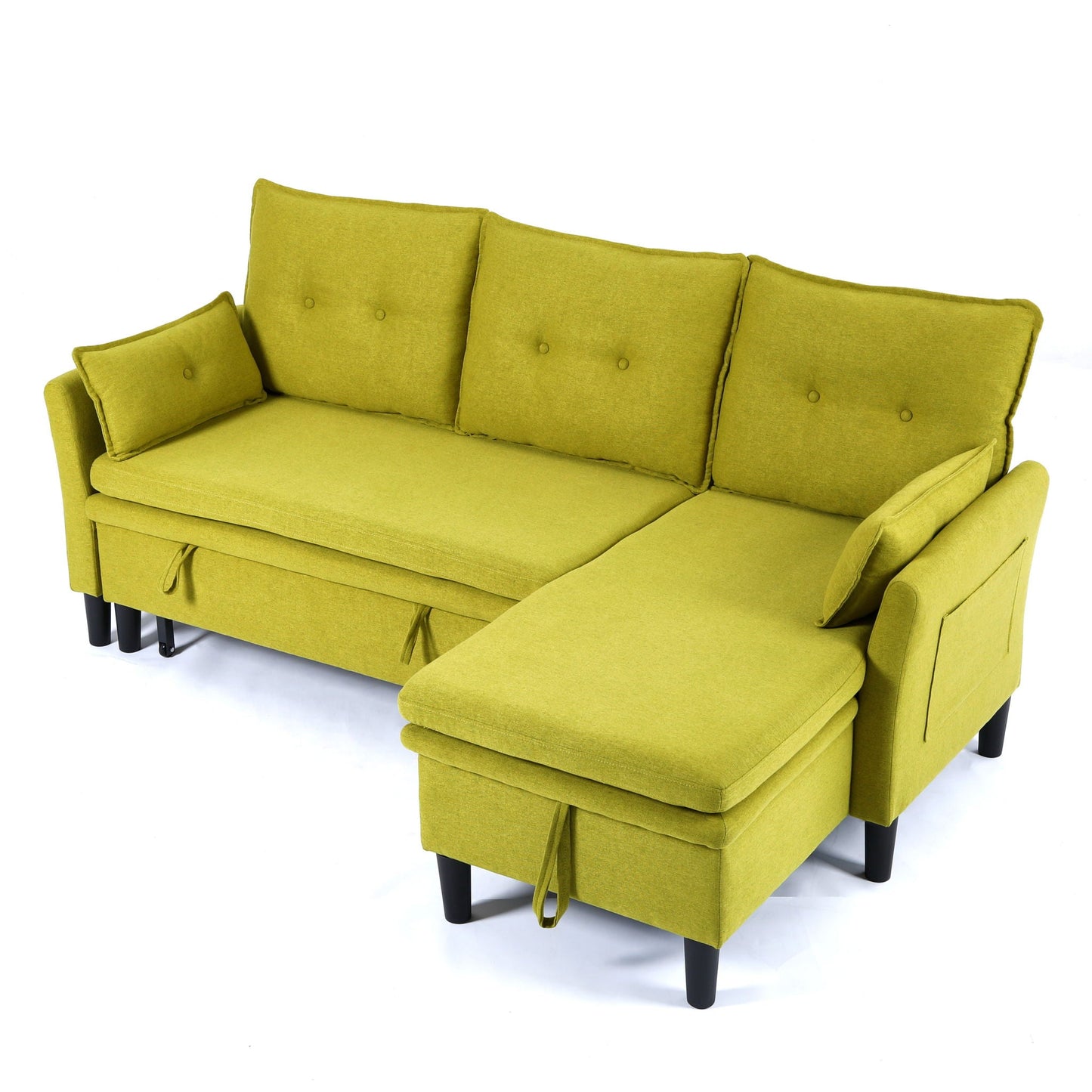 L-Shaped Reversible Chaise Sectional Sofa With Storage